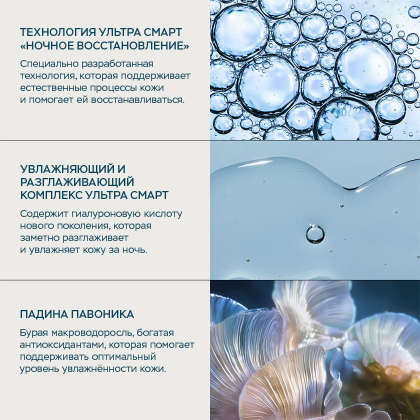 Ночной крем для лица Ультра-Смарт Про-Коллаген, 50 мл